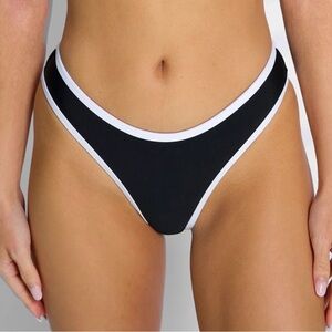 93 Play Street | Carson Cheeky Black & White Swim Bikini  Bottom